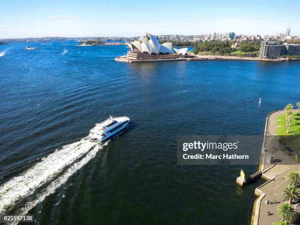 sydney opera house and sydney harbor - marc hathorn stock-fotos und bilder