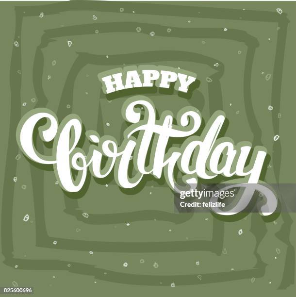 lettering "happy birthday" - brunch background stock illustrations