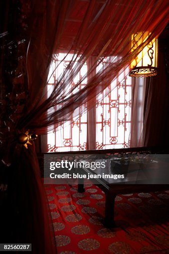 An Interior Design Element Of A Traditional Chinese Tea House High-Res ...