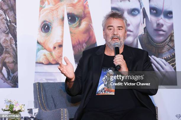 Film director Luc Besson attends a press conference to promote his new film "Valerian And The City Of A Thousand Planets" at St. Regis Hotel on...