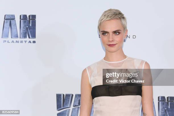 Actress Cara Delevingne attends a photocall to promote their new film "Valerian And The City Of A Thousand Planets" at St. Regis Hotel on August 2,...