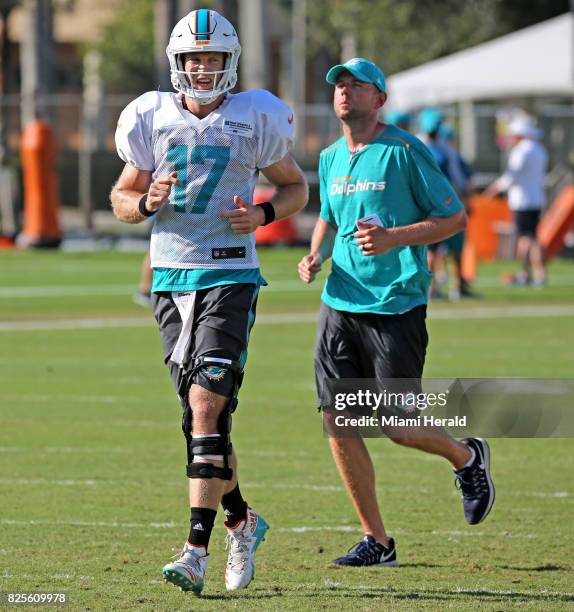 Miami Dolphins quarterback Ryan Tannehill during training camp at the Miami Dolphins training facility on Tuesday, Aug. 2, 2017 in Davie, Fla.