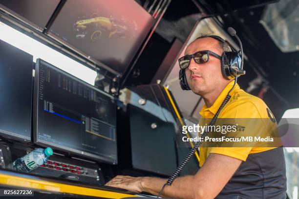 Robert Kubica of Poland and Renault Sport F1 looks on during day one of F1 in-season testing at Hungaroring on August 1, 2017 in Budapest, Hungary.