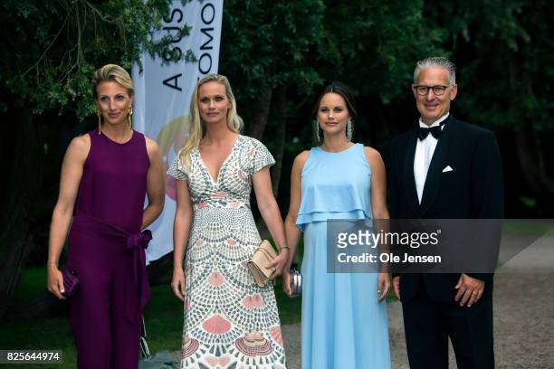 Princess Sofia of Sweden together with Bo Nilsson and Susanne Johansen , Secretary General for 'A Sustainable Tomorrow' and spouses arrives to the...