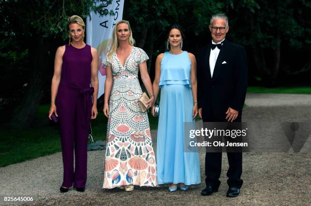 Princess Sofia of Sweden together with Bo Nilsson and Susanne Johansen , Secretary General for 'A Sustainable Tomorrow' and spouses arrives to the...