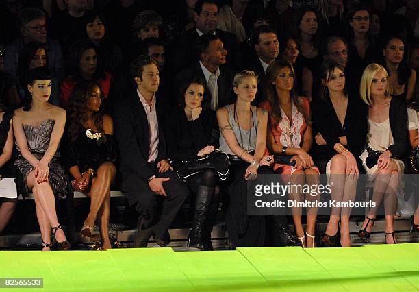 Dita Von Teese, Lil Kim, guest, Winona Ryder, guest, Eva Mendes, Emily Mortimer and Kate Bosworth