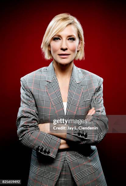 Actress Cate Blanchett, from the film "Thor: Ragnarok," is photographed in the L.A. Times photo studio at Comic-Con 2017, in San Diego, CA on July...