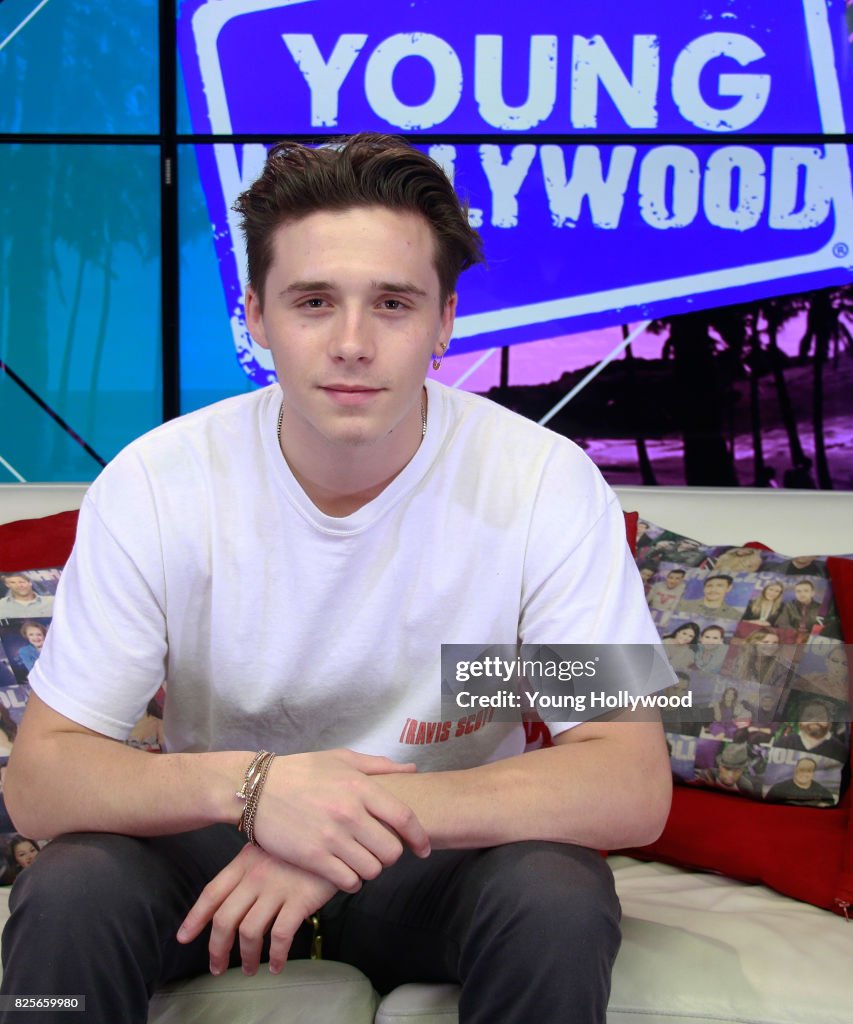 Brooklyn Beckham Visits Young Hollywood Studio