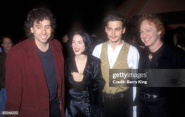 Tim Burton, Winona Ryder, Johnny Depp and Danny Elfman