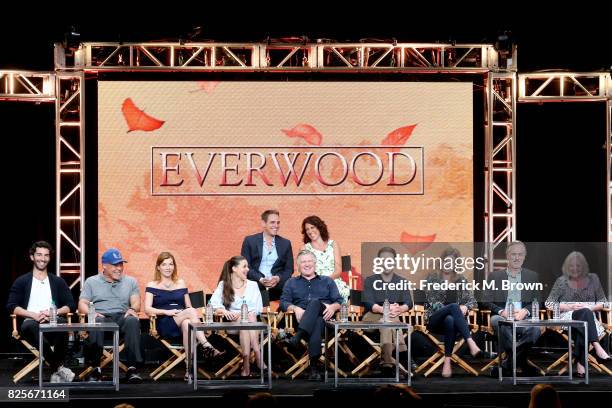 Executive producer Greg Berlanti and Rina Mimoun, and actors Justin Baldoni, John Beasley, Stephanie Niznik, Vivien Cardone, Treat Williams, Gregory...