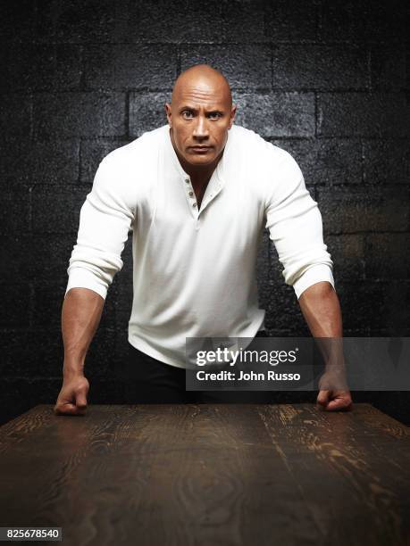 Dwayne "The Rock" Johnson is photographed for Emmy Magazine on July 1, 2017 in Los Angeles, California .