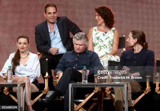 Executive producer Greg Berlanti and Rina Mimoun, and actors Vivien Cardone, Treat Williams, and Gregory Smith of ''Everwood'- A 15th Anniversary...