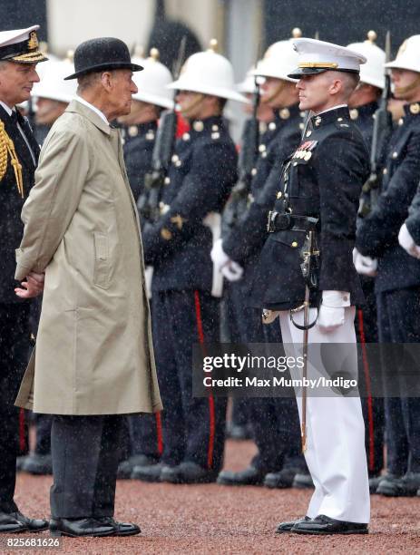 Prince Philip, Duke of Edinburgh attends the The Captain General's Parade to mark the finale of the 1664 Global Challenge at Buckingham Palace on...