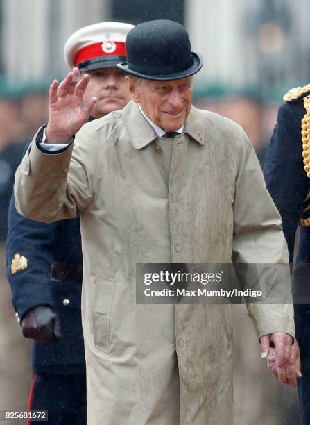 Prince Philip, Duke of Edinburgh attends the The Captain General's Parade to mark the finale of the 1664 Global Challenge at Buckingham Palace on...