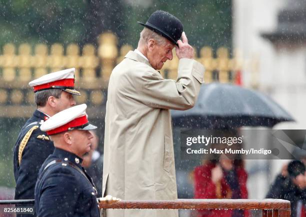 Prince Philip, Duke of Edinburgh attends the The Captain General's Parade to mark the finale of the 1664 Global Challenge at Buckingham Palace on...