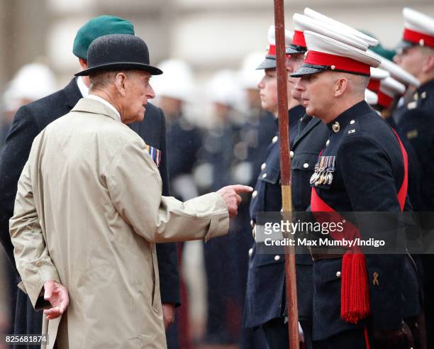 Prince Philip, Duke of Edinburgh attends the The Captain General's Parade to mark the finale of the 1664 Global Challenge at Buckingham Palace on...