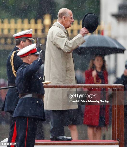 Prince Philip, Duke of Edinburgh attends the The Captain General's Parade to mark the finale of the 1664 Global Challenge at Buckingham Palace on...