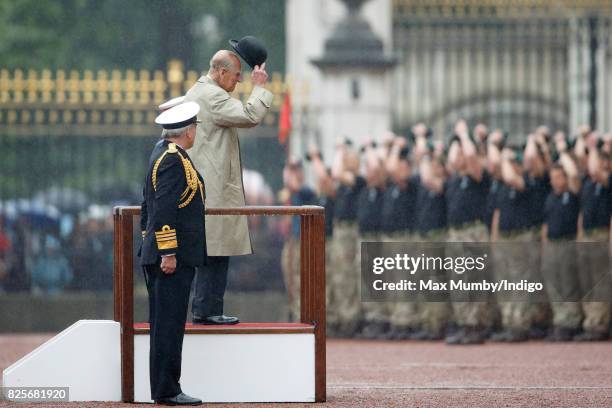 Prince Philip, Duke of Edinburgh attends the The Captain General's Parade to mark the finale of the 1664 Global Challenge at Buckingham Palace on...