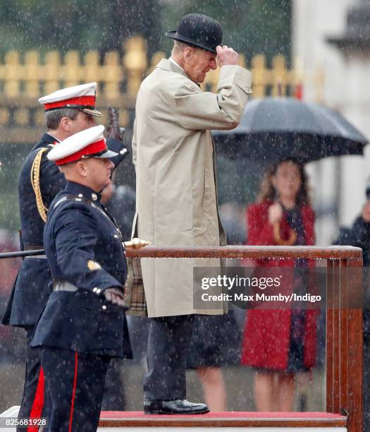 Prince Philip, Duke of Edinburgh attends the The Captain General's Parade to mark the finale of the 1664 Global Challenge at Buckingham Palace on...