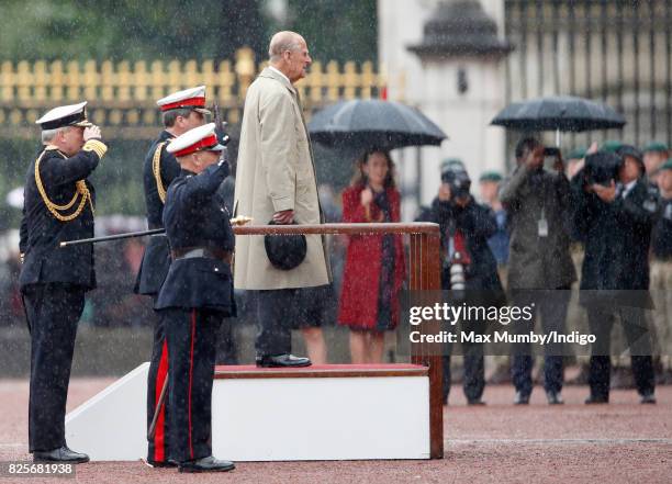 Prince Philip, Duke of Edinburgh attends the The Captain General's Parade to mark the finale of the 1664 Global Challenge at Buckingham Palace on...