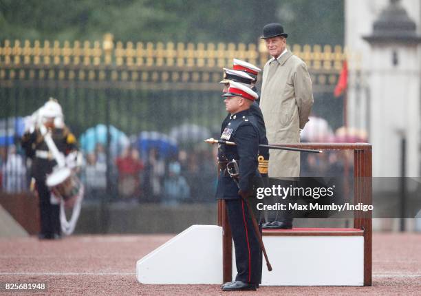 Prince Philip, Duke of Edinburgh attends the The Captain General's Parade to mark the finale of the 1664 Global Challenge at Buckingham Palace on...