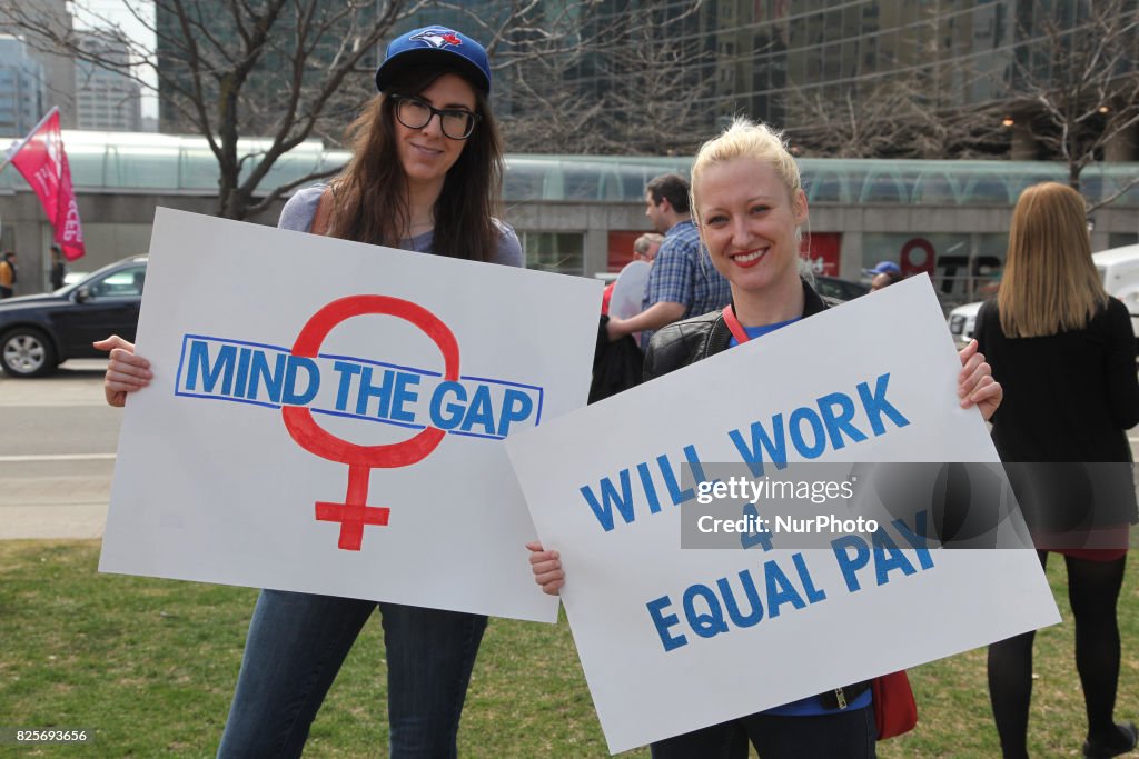 Women Rally On 'Equal Pay Day' to Demand Equal Pay For Women