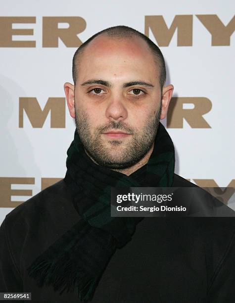 Fashion designer Josh Goot arrives at the Myer Spring Summer Fashion Launch 2009 at Byron Kennedy Hall, Moore Park on August 27, 2008 in Sydney,...