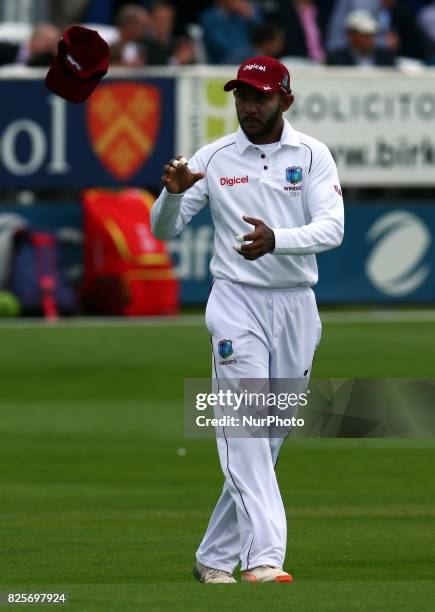 Devendra Bishoo of West Indies during the Domestic First Class Multi - Day match between Essex and West Indies at The Cloudfm County Ground in...