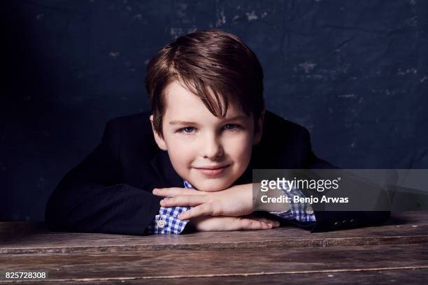 Actor Iain Armitage of CBS's 'Young Sheldon' poses for a portrait during the 2017 Summer Television Critics Association Press Tour at The Beverly...