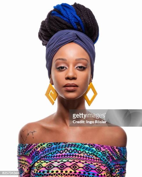 afrobrazilian woman - brazilian headdress stock pictures, royalty-free photos & images