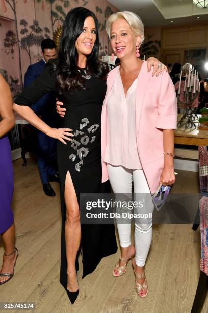 Patti Stanger and Dorinda Medley attend WE tv's Exclusive Premiere of Million Dollar Matchmaker Season 2 at the Whitby Hotel on August 2, 2017 in New...
