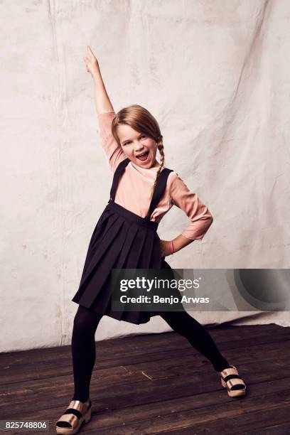 Actress Raegan Revord of CBS's 'Young Sheldon' is photographed during the 2017 Summer Television Critics Association Press Tour at The Beverly Hilton...