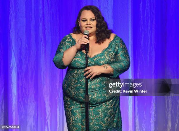 Keala Settle performs onstage at the Hollywood Foreign Press Association's Grants Banquet at the Beverly Wilshire Four Seasons Hotel on August 2,...