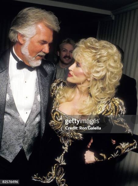 Musicians Kenny Rogers and Dolly Parton attend The RP Foundation Fighting Blindness Humanitarian Award Dinner Honoring Frank Bennack, Jr. On April...