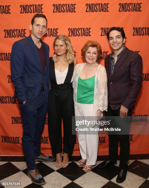 Stephen Kunken, Celia Keenan-Bolger, Anita Gillette and Juan Castano attend the Opening Night Party for 'A Parallelogram' on August 2, 2017 at Havana...