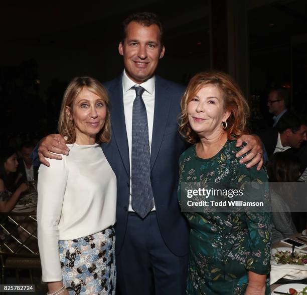 Of 20th Century Fox Stacey Snider, Scott Stuber and CBS Films President Terry Press attend the Hollywood Foreign Press Association's Grants Banquet...