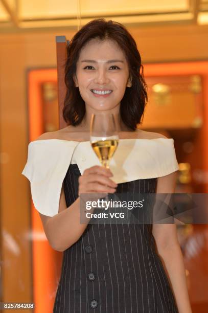 Actress Liu Tao attends Moynat activity on August 2, 2017 in Chengdu, Sichuan Province of China.