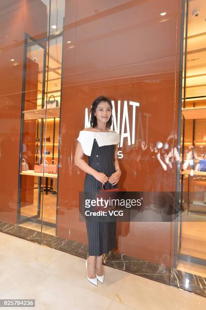 Actress Liu Tao attends Moynat activity on August 2, 2017 in Chengdu, Sichuan Province of China.