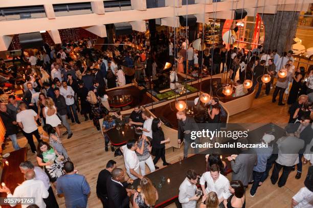 General view of atmosphere during the Katana Chicago grand opening celebration hosted by Innovative Dining Group at Katana Chicago on August 2, 2017...