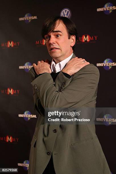 Comedian Tim Ferguson arrives for the premiere of 'The Mummy' at the Hoyts Melbourne Central Cinemas on August 28, 2008 in Melbourne, Australia.