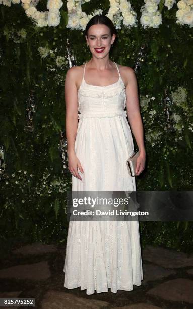 Actress Elizabeth Henstridge attends the Maison St-Germain LA debut hosted by Lily Kwong at the Houdini Estate on August 2, 2017 in Los Angeles,...