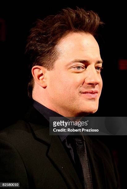 Actor Brendan Fraser arrives for the premiere of 'The Mummy' at the Hoyts Melbourne Central Cinemas on August 28, 2008 in Melbourne, Australia.