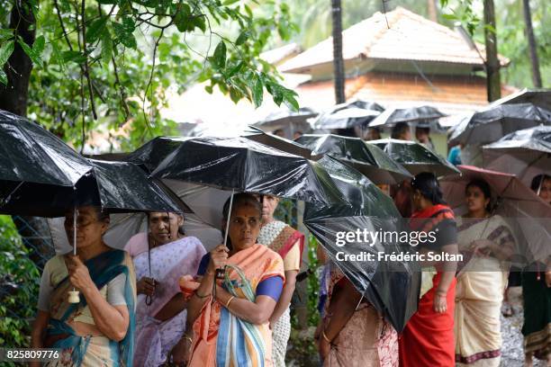 Ayurvedic retreat in Kerala. An ayurvedic soap is offered daily to the inhabitants of the region, at the Keraleeya Ayurveda Samajam Hospital and...