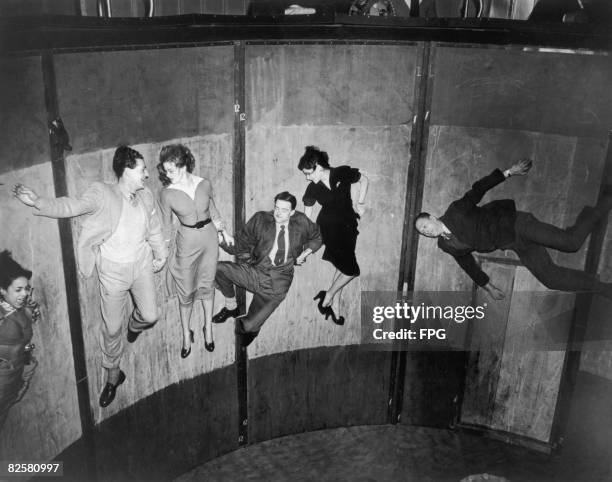 Londoners enjoy a ride on the Rotor, or centrifuge, circa 1950.