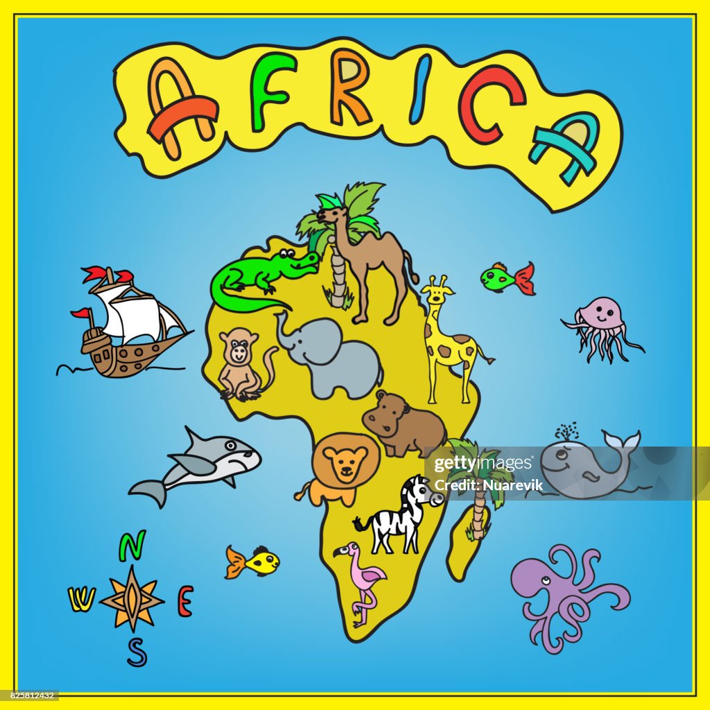 Contient Pieces Childrens Map Of Africa Map Of Africa 70 Piece Geography Puzzle