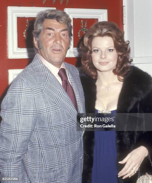 Actor/Singer Dean Martin and wife Catherine Hawn on January 28, 1973 dining at Rangoon Racquet Club in Beverly Hills, California.