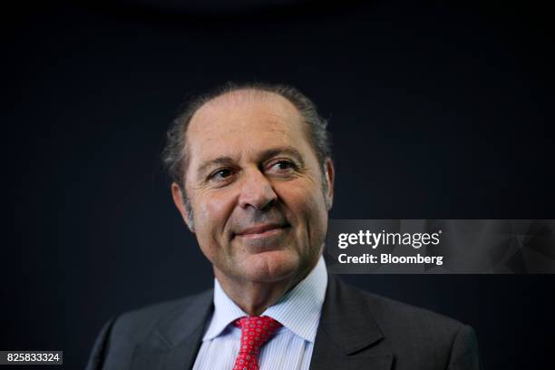Philippe Donnet, chief executive officer of Assicurazioni Generali SpA, poses for a photograph following a Bloomberg Television interview in London,...