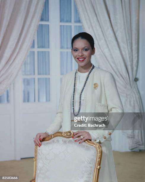 Portrait of Michele Bennett Pasquet, wife of Haitian President Jean-Claude Duvalier, Port au Prince, Haiti, 1984.