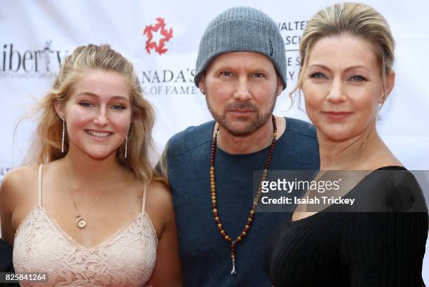Singer Corey Hart and family attend Canada's Walk Of Fame Presents Music Under The City Stars at Casa Loma on August 2, 2017 in Toronto, Canada.