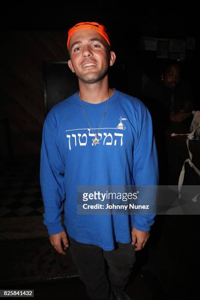 Kosha Dillz attends the Rag'n'Bone Man concert at Webster Hall on August 2, 2017 in New York City.